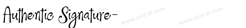 Authentic Signature字体转换